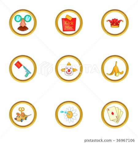 Toy icons set, cartoon style Toy icons set, cartoon style 36967106