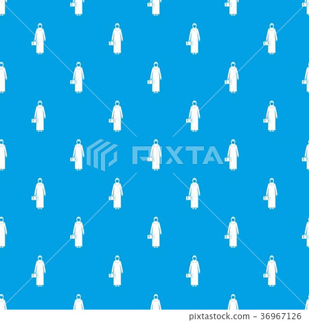Arabic woman pattern seamless blue 36967126
