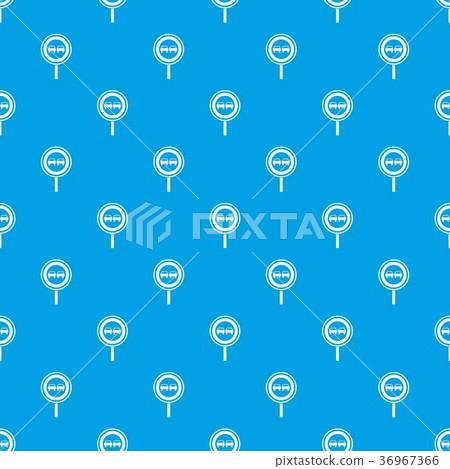 No overtaking sign pattern seamless blue No overtaking sign pattern seamless blue 36967366