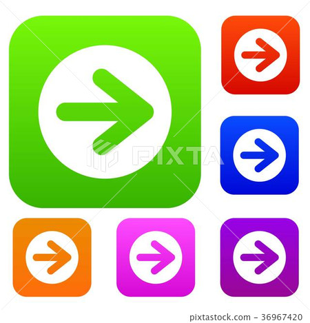 Arrow in circle set collection 36967420