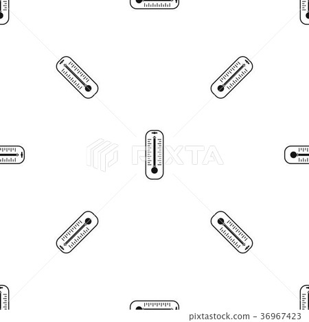 Thermometer pattern seamless black 36967423
