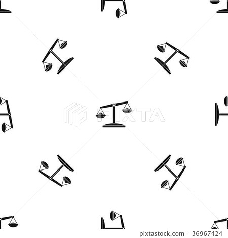 Retro scales pattern seamless black 36967424