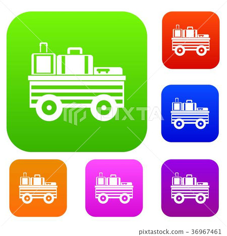 Service cart with luggage set collection 36967461