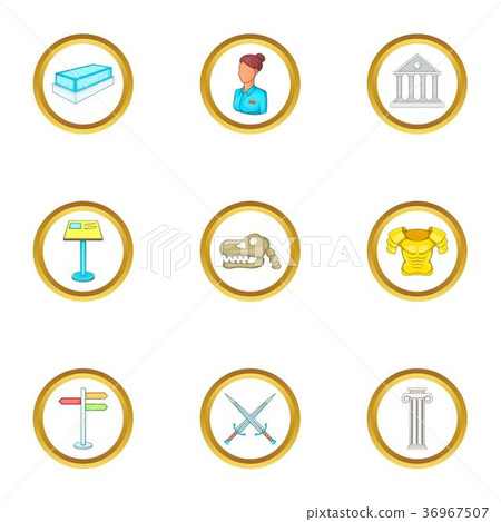 Gallery icons set, cartoon style Gallery icons set, cartoon style 36967507