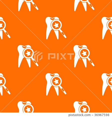 Tooth with magnifying glass pattern seamless 36967598