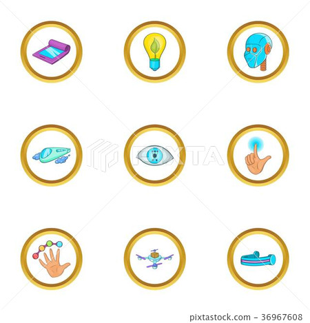 New thing icon set, cartoon style New thing icon set, cartoon style 36967608