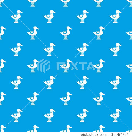Duck spring see saw pattern seamless blue Duck spring see saw pattern seamless blue 36967725
