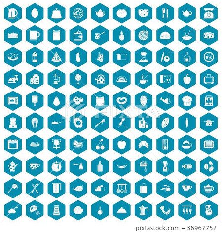 100 cooking icons sapphirine violet 36967752
