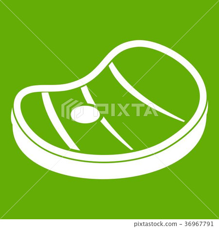 Steak of meat icon green 36967791