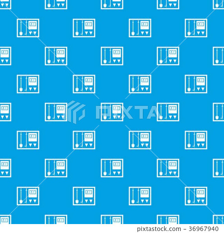 Fire shield pattern seamless blue Fire shield pattern seamless blue 36967940