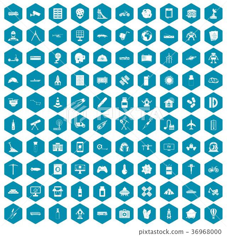 100 development icons sapphirine violet 36968000