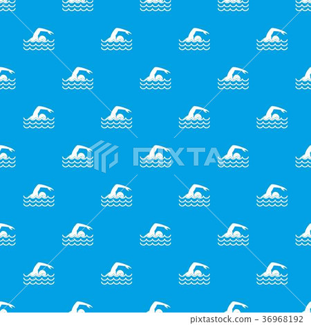 Swimmer pattern seamless blue 36968192