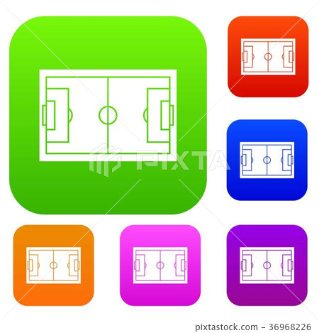 Soccer field set collection 36968226