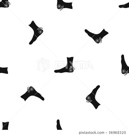 Foot heel pattern seamless black Foot heel pattern seamless black 36968320
