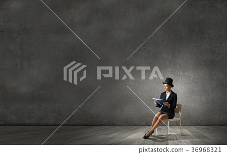 Girl in black cylinder Girl in black cylinder 36968321