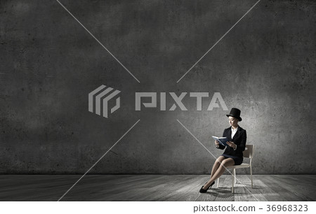 Girl in black cylinder Girl in black cylinder 36968323
