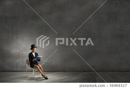 Girl in black cylinder Girl in black cylinder 36968327