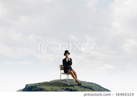 Girl in black cylinder Girl in black cylinder 36968329