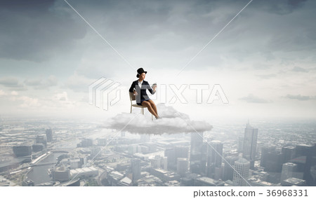 Girl in black cylinder 36968331