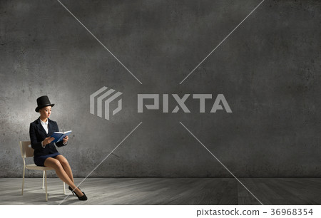 Girl in black cylinder Girl in black cylinder 36968354
