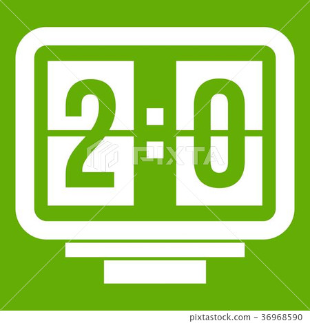 Soccer scoreboard icon green 36968590
