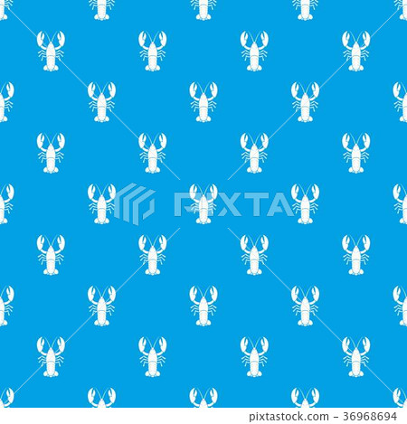 Crawfish pattern seamless blue Crawfish pattern seamless blue 36968694