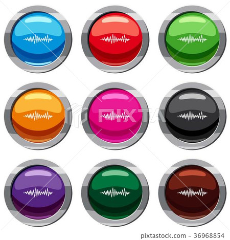 Music sound waves set 9 collection Music sound waves set 9 collection 36968854