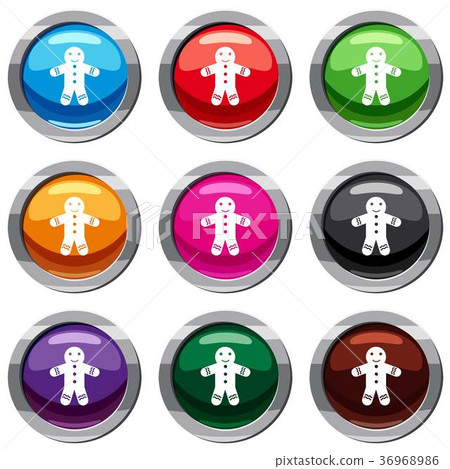 Gingerbread man set 9 collection 36968986