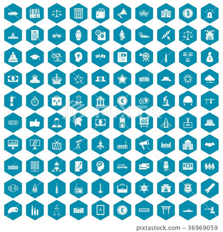 100 government icons sapphirine violet 36969059