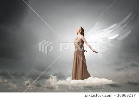 Angel girl flying high Angel girl flying high 36969217