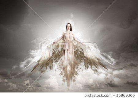 Angel girl flying high 36969300