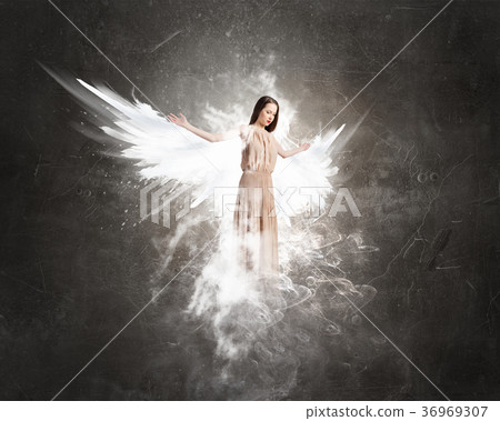 Angel girl in dress Angel girl in dress 36969307
