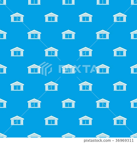 Garage pattern seamless blue Garage pattern seamless blue 36969311