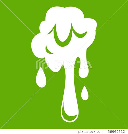 Dripping slime icon green Dripping slime icon green 36969312