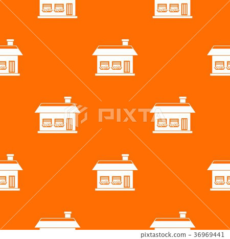 One storey house with two windows pattern seamless One storey house with two windows pattern seamless 36969441