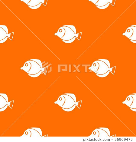 Tang fish, Zebrasoma flavescens pattern seamless Tang fish, Zebrasoma flavescens pattern seamless 36969473