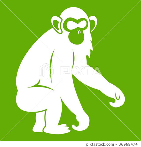Macaque icon green Macaque icon green 36969474