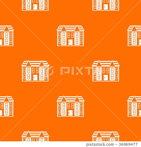 Large two-storey house pattern seamless Large two-storey house pattern seamless 36969477