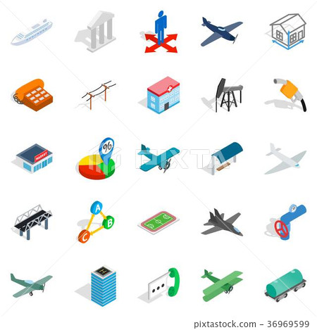 Perfecting icons set, isometric style 36969599