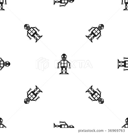 Artificial intelligence concept pattern seamless black Artificial intelligence concept pattern seamless black 36969763