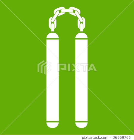 Nunchaku icon green Nunchaku icon green 36969765