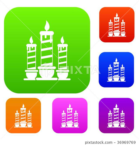 Festive candles set collection Festive candles set collection 36969769