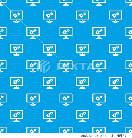Monitor settings pattern seamless blue Monitor settings pattern seamless blue 36969773
