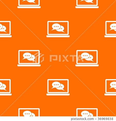 Speech bubbles on laptop screen pattern seamless Speech bubbles on laptop screen pattern seamless 36969838