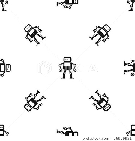Automatic mechanism pattern seamless black - Stock Illustration ...