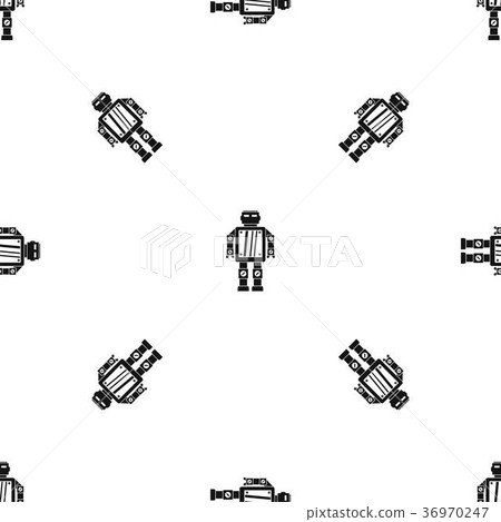 Abstract robot pattern seamless black Abstract robot pattern seamless black 36970247