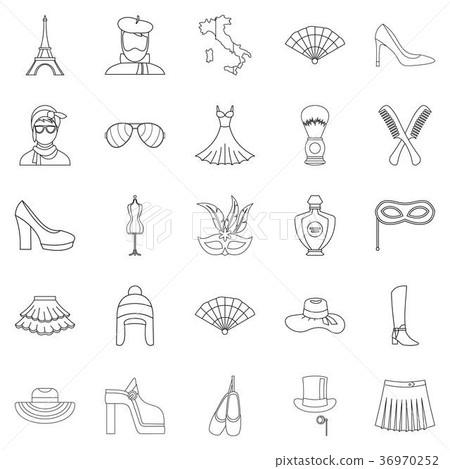 Personal Fashion Luxury Goods Line Style Vector Icon Set High-Res Vector  Graphic - Getty Images