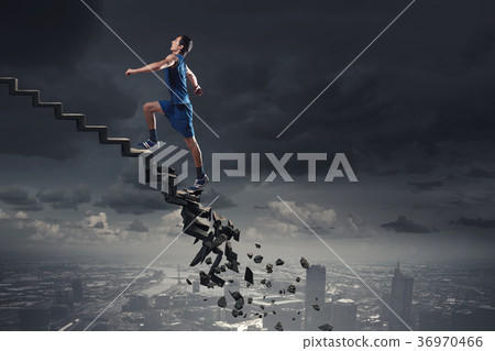 Sportsman overcoming challenges 36970466