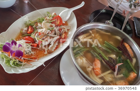 Thai food on the table. Thai food on the table. 36970548