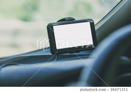 GPS car navigator empty blank screen GPS car navigator empty blank screen 36971351